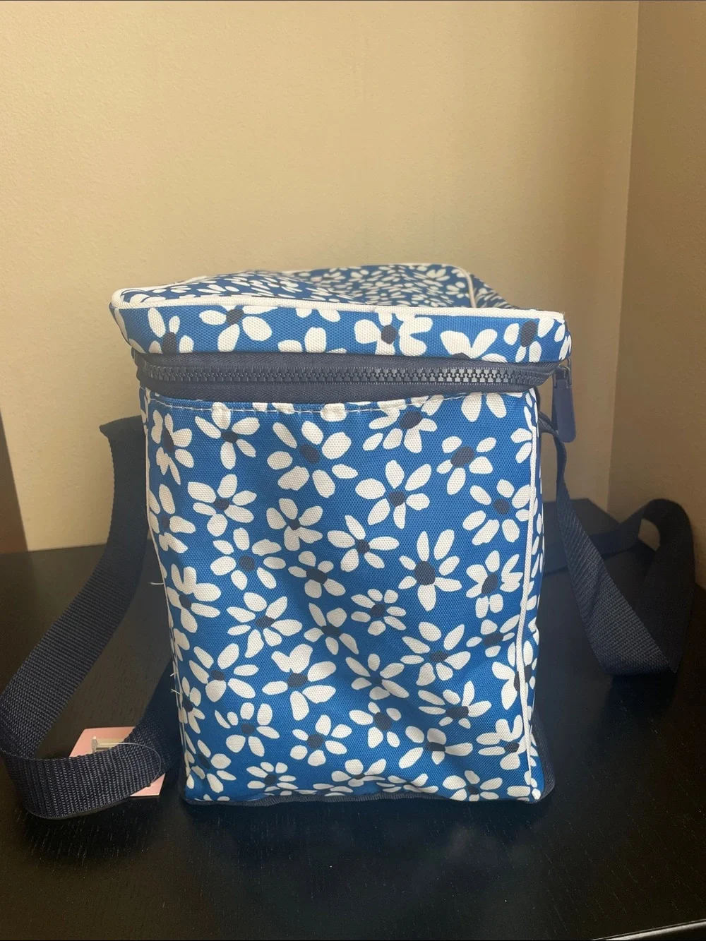 Kate Spade Cooler Bag Blue White Flowers Large Insulated Beach Picnic Road Trip